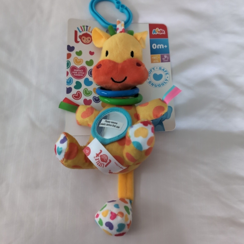 Colorful Pull and jiggle Giraffe Plush Toy